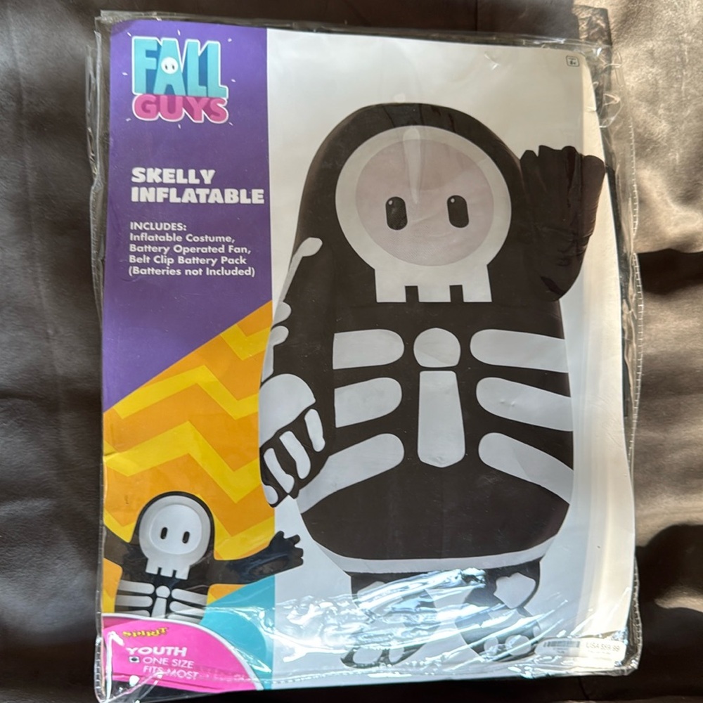 Fall Guys Skelly Inflatable Costume Youth OSFM - Used in original packaging